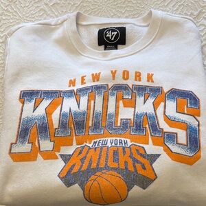 47 New York Knicks Kids Sweatshirt - White and Orange